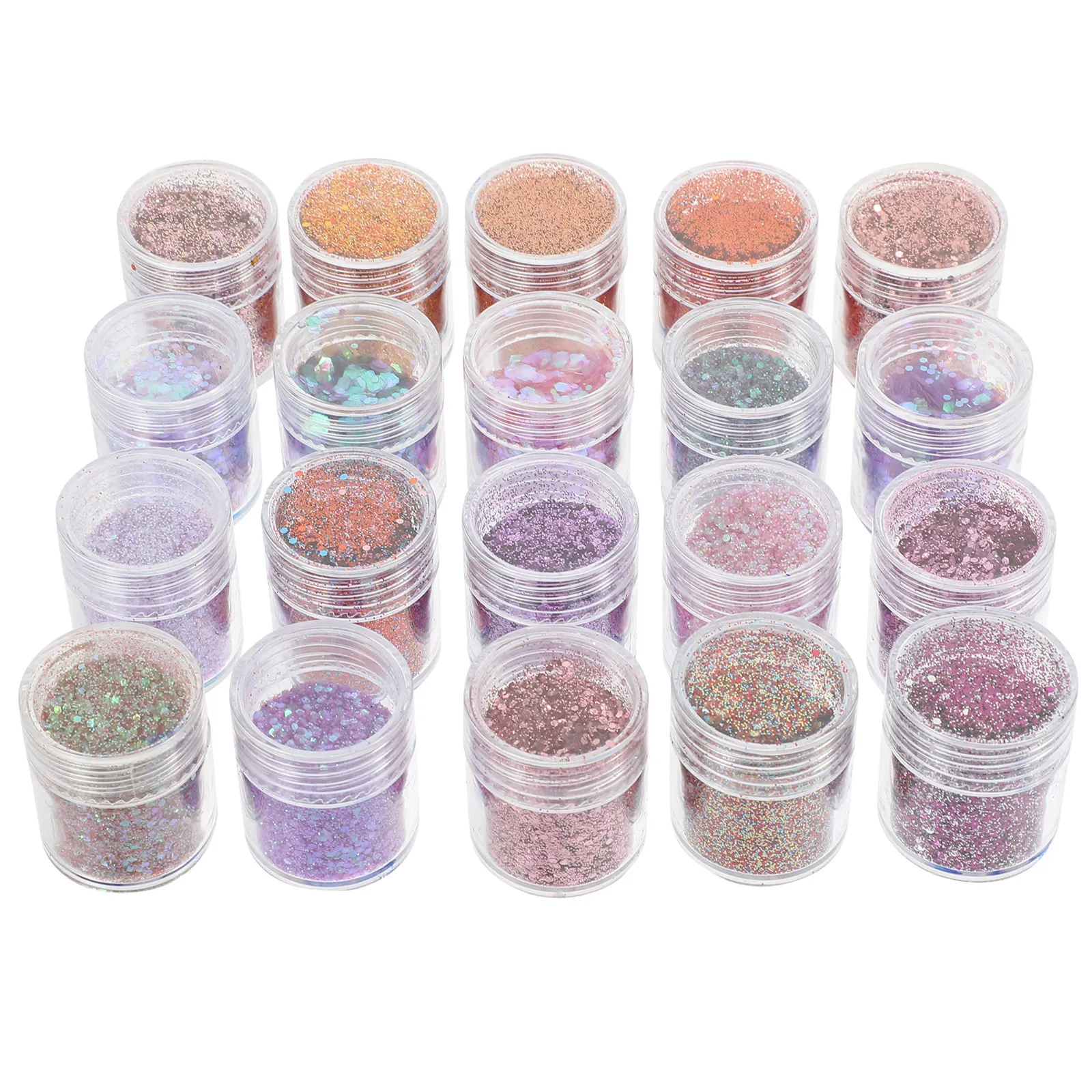 

20 Bottles Nail Glitters Delicate Shimmer Powder for Nails Easy-Apply Glitter Sequins for Gel Coats Resin Crafts Makeup Hair