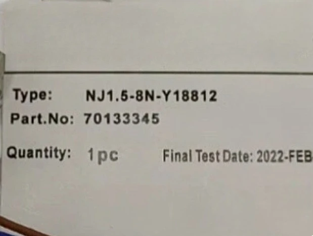 Brand New Original NJ1.5-8N-Y18812  8.2V  Proximity Switch High-Quality Fast Delivery