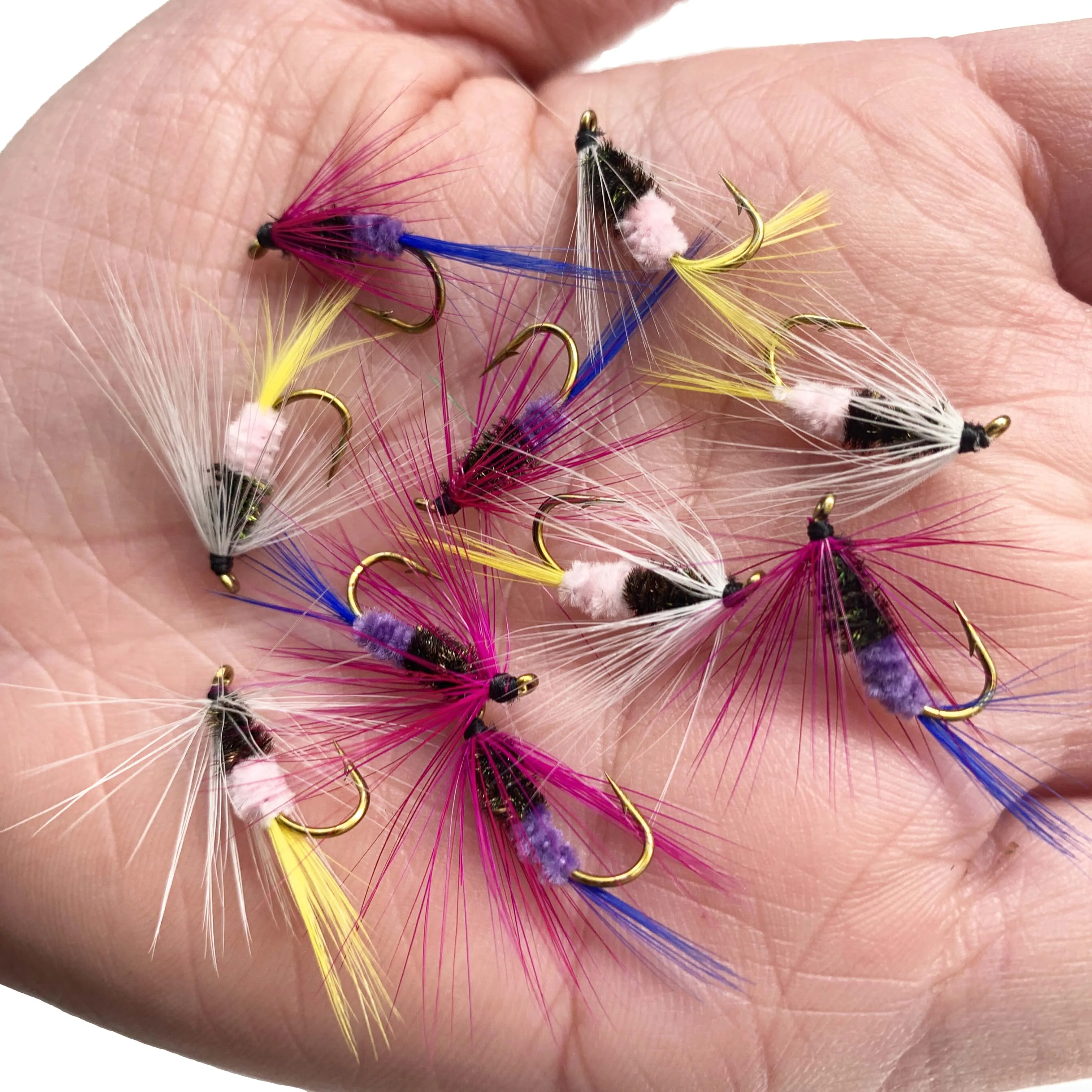 5Pcs Fly Fishing Nymph Scud Fly Dry/Wet Flies Worm Trout Fishing Flies Artificial Insect Fishing Bait Lure