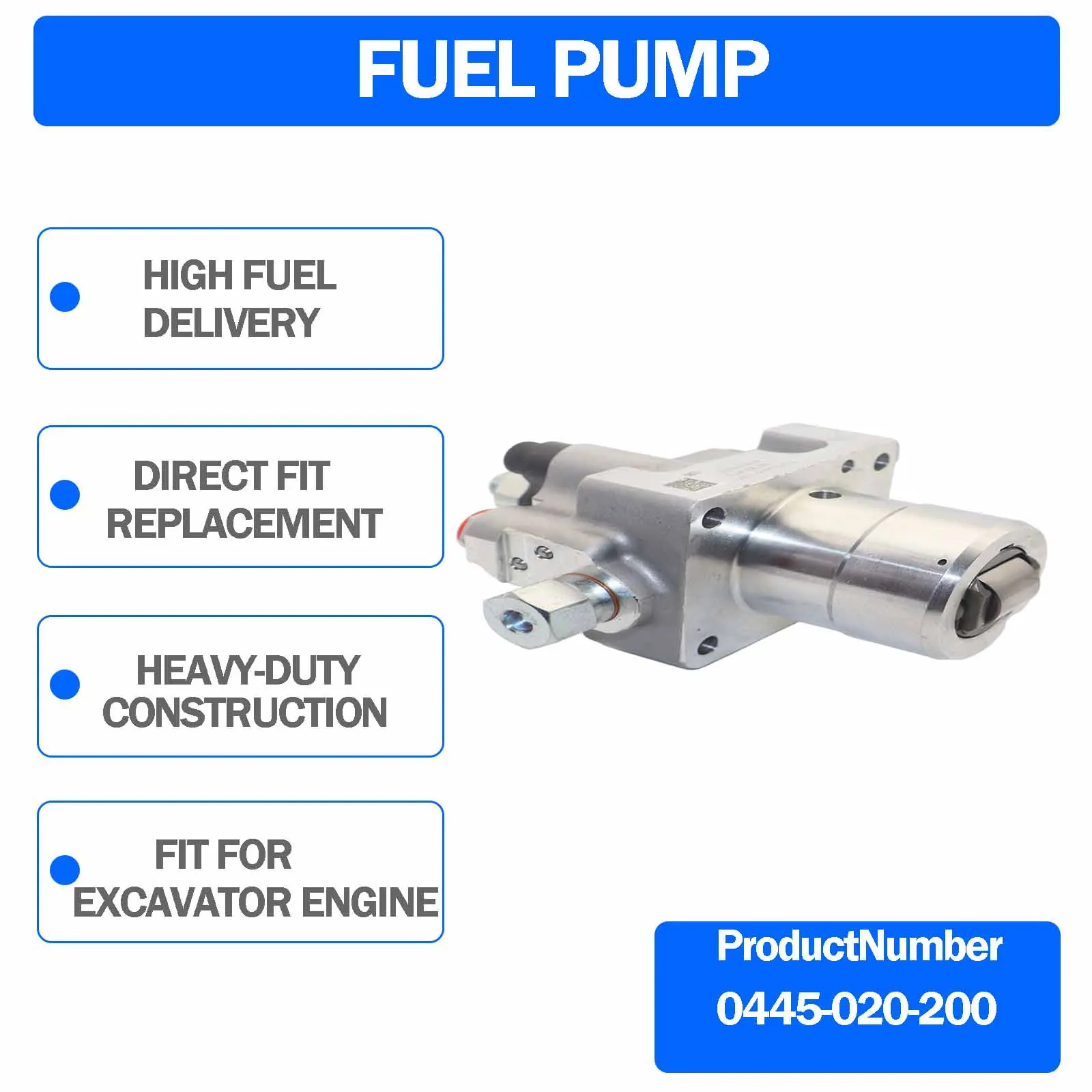 Fuel Injection Pump 0445-020-200 For Kubota D1803 V2403 Engine L6060 M5660 MX400 MX5200 MX5400 MX5800 MX6000 Tractor