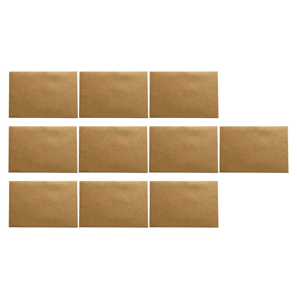 

10Pcs Kraft Paper File Pocket Retro Style Thickened Document Organizer Postcard Storage Bag Office Use Kraft Paper File Pocket