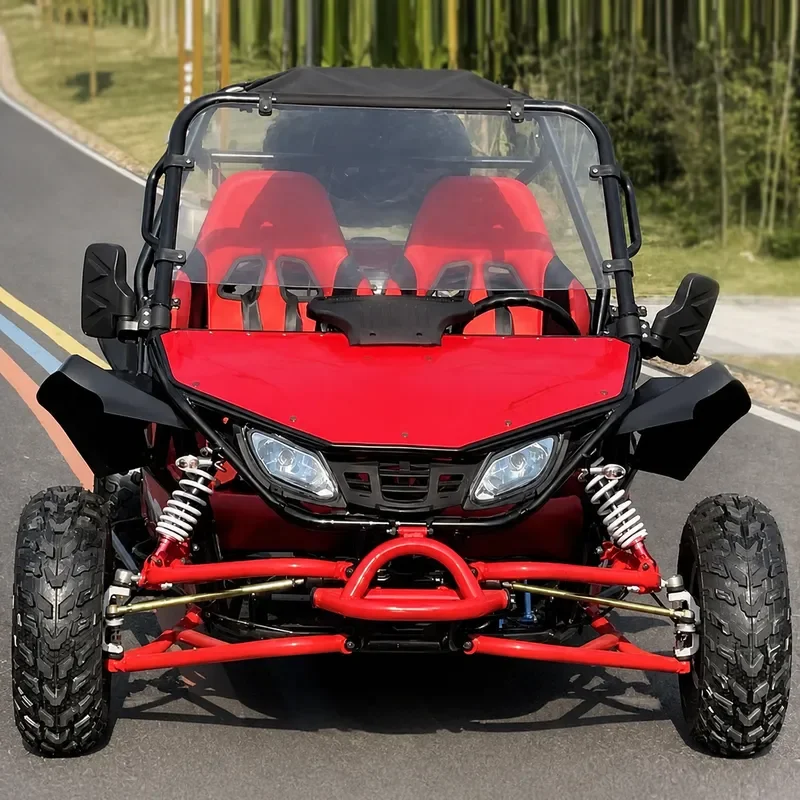 All Terrain Snow ATV Four Wheel Off Road Motorcycle 200cc Axle Drive  Electric Double Kart