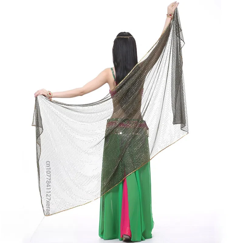 Performance de danse du ventre 210x95cm met en évidence écharpe de poche avec paillettes écharpe de danse du ventre interprète par groupe féminin