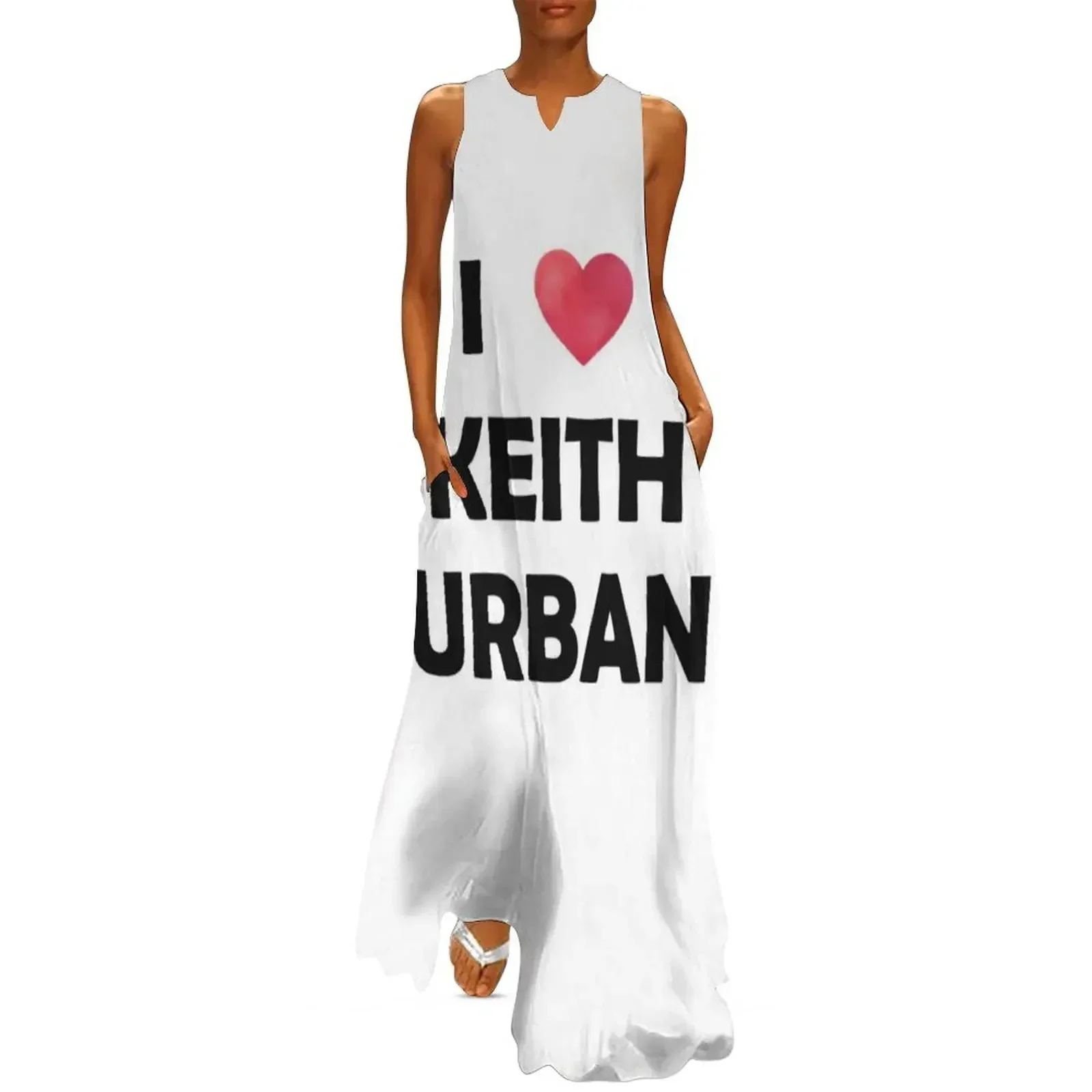 

I Love Keith Urban Fitted V-Neck Long Dress dresses for woman 2025 sexy dress evening dress woman Evening dresses
