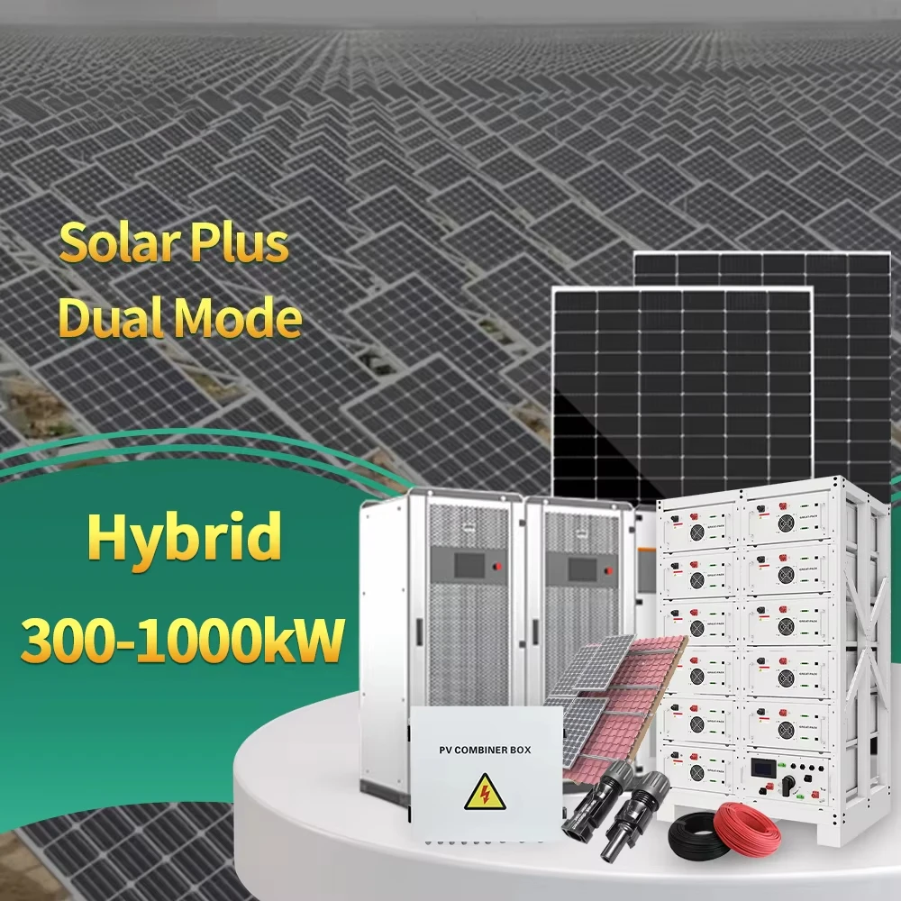 300kw 500kw 1000kw All in One Ess-energy Storage Solar System Container 1mw Battery Hybrid  Solar System
