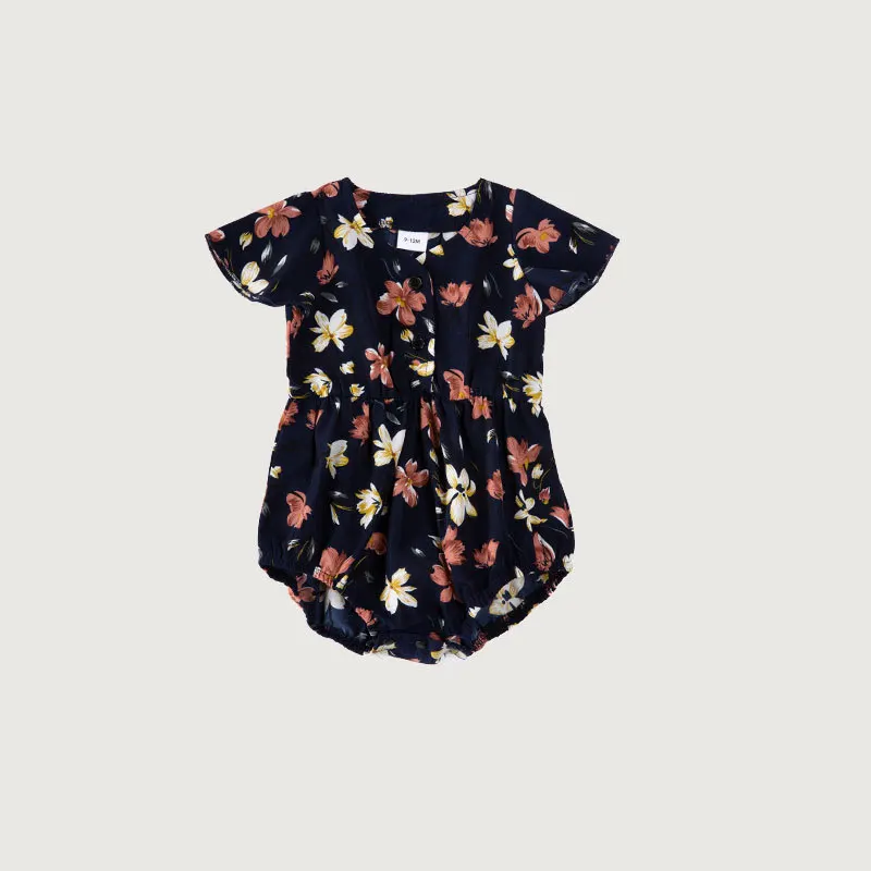 Parent-child Matching Outfit Family Matching Outfit Floral Dress Short Sleeved T-shirt Baby Romper Family Matching Outfits