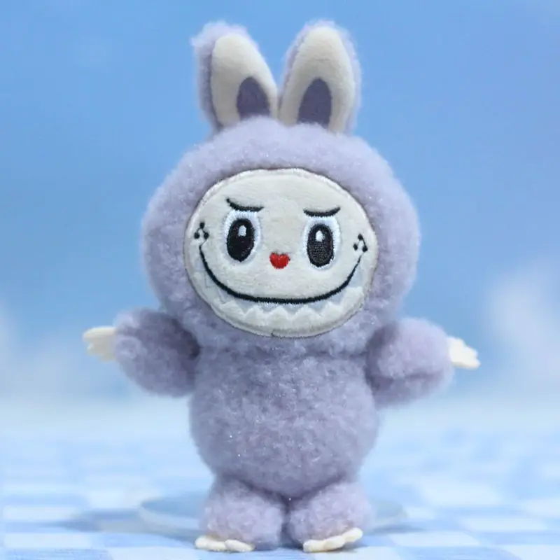 New Labubu Plush Doll Keychain Kawaii Pendant Cartoon Cute Plush Doll Backpack Pendant Toys