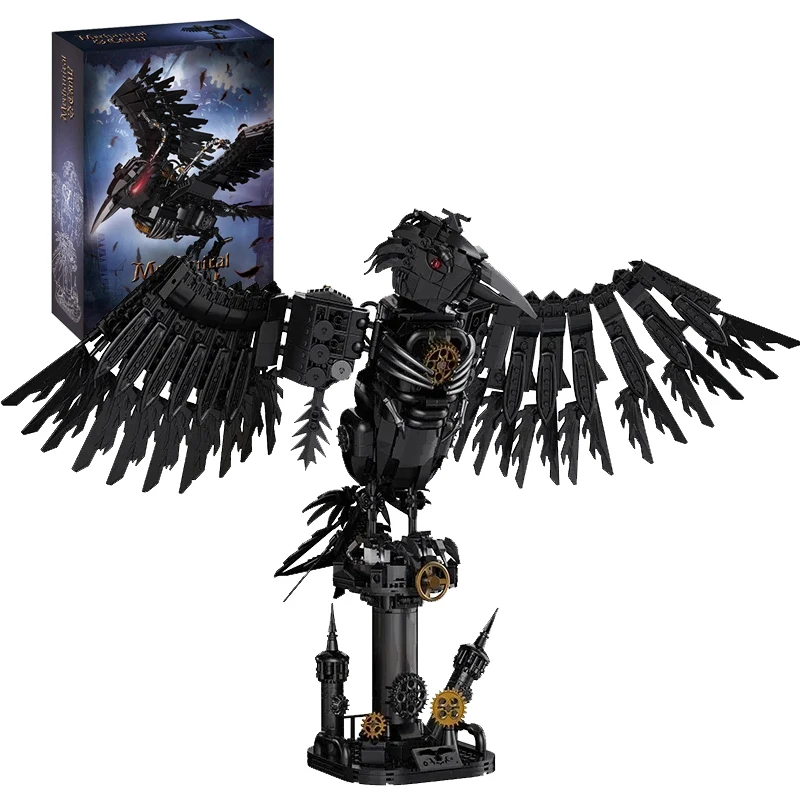 1018PCS Technische Mechanische Krähe Bausteine Set Tiere Montage Ziegel Modell Geburtstag Geschenke STEM Kinder Spielzeug Geschenk für Jungen