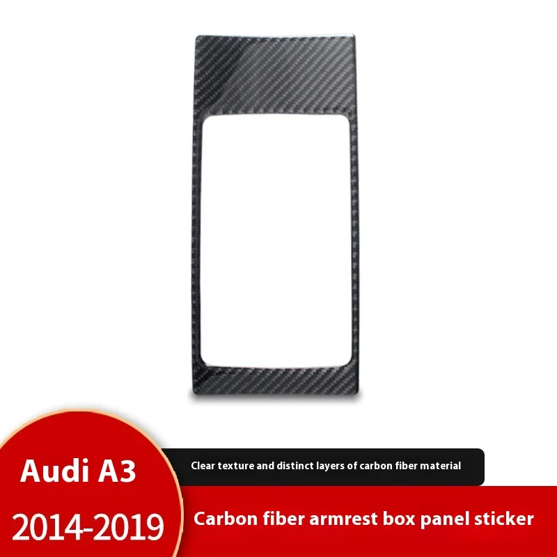 

Для Audi A3 внутреннее и внешнее украшение, наклейка на подлокотник из настоящего углеродного волокна, декоративная панель, автозапчасти