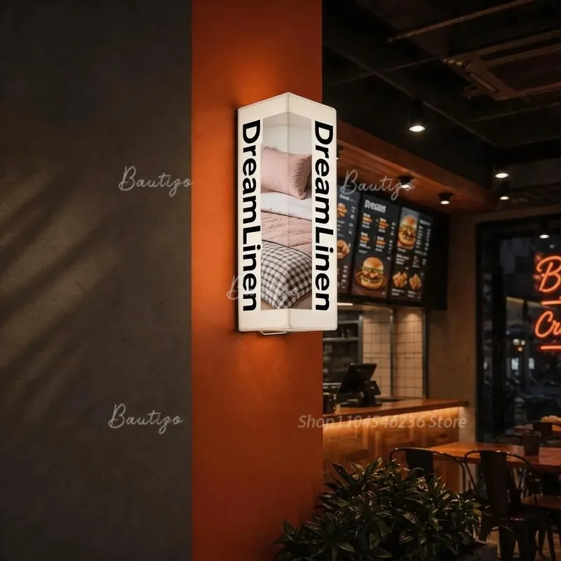 DreamLinen Acrylic Sign Custom Bright Logo LED Light Box Signboard Home Wall Letter Signs Letters Outdoor Neon Luminous