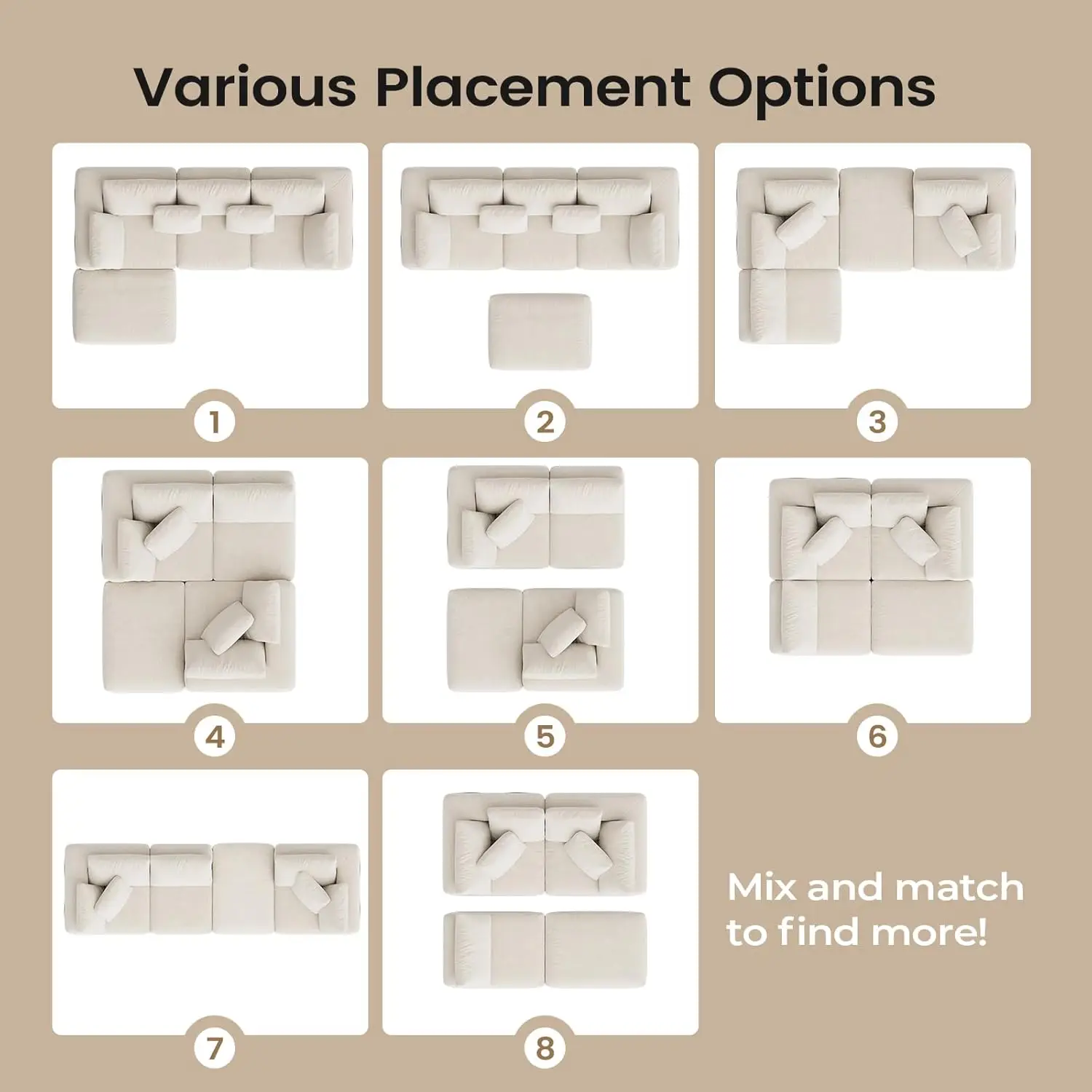 108-Inch Modular Cloud Sectional 3