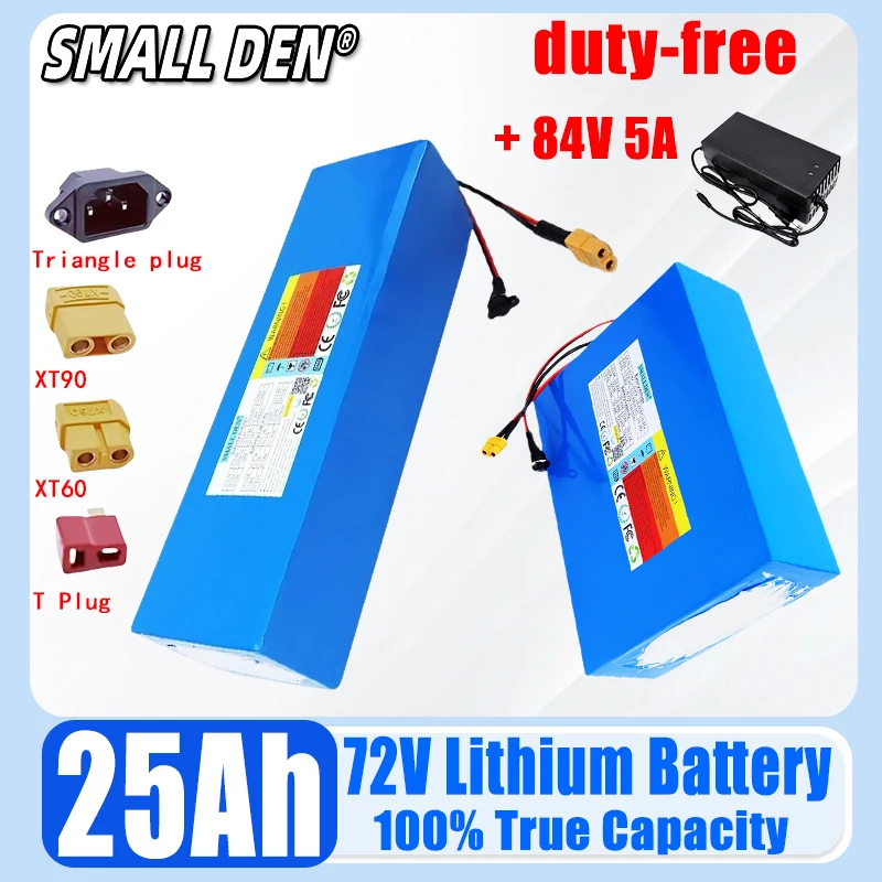 

72v 25ah rechargeable lithium battery pack 21700 72V 20S 5P 2000W 3000W high-power battery advantage battery+84V 3A 5A charger