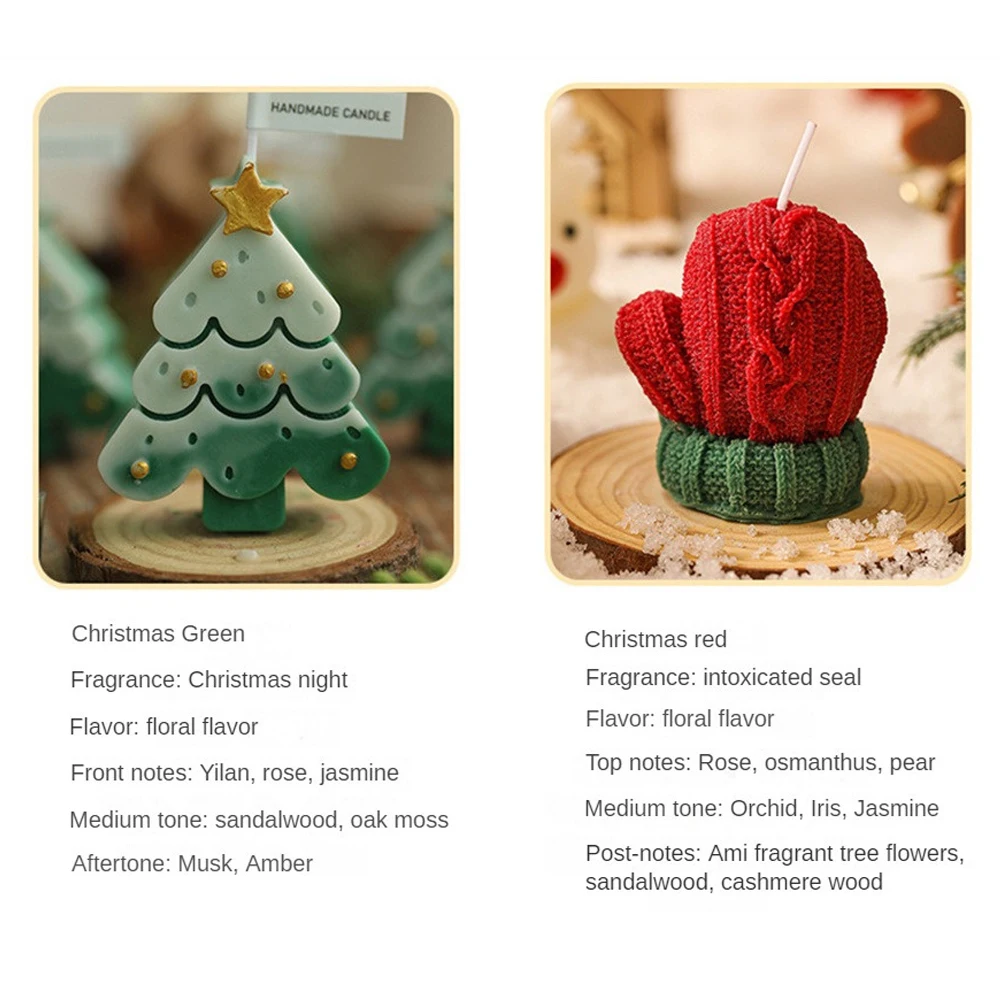 Candle Christmas Tree Festive Aromatherapy Multi-function Handmade Holiday Gifts For Family Christmas Party Decorations Popular