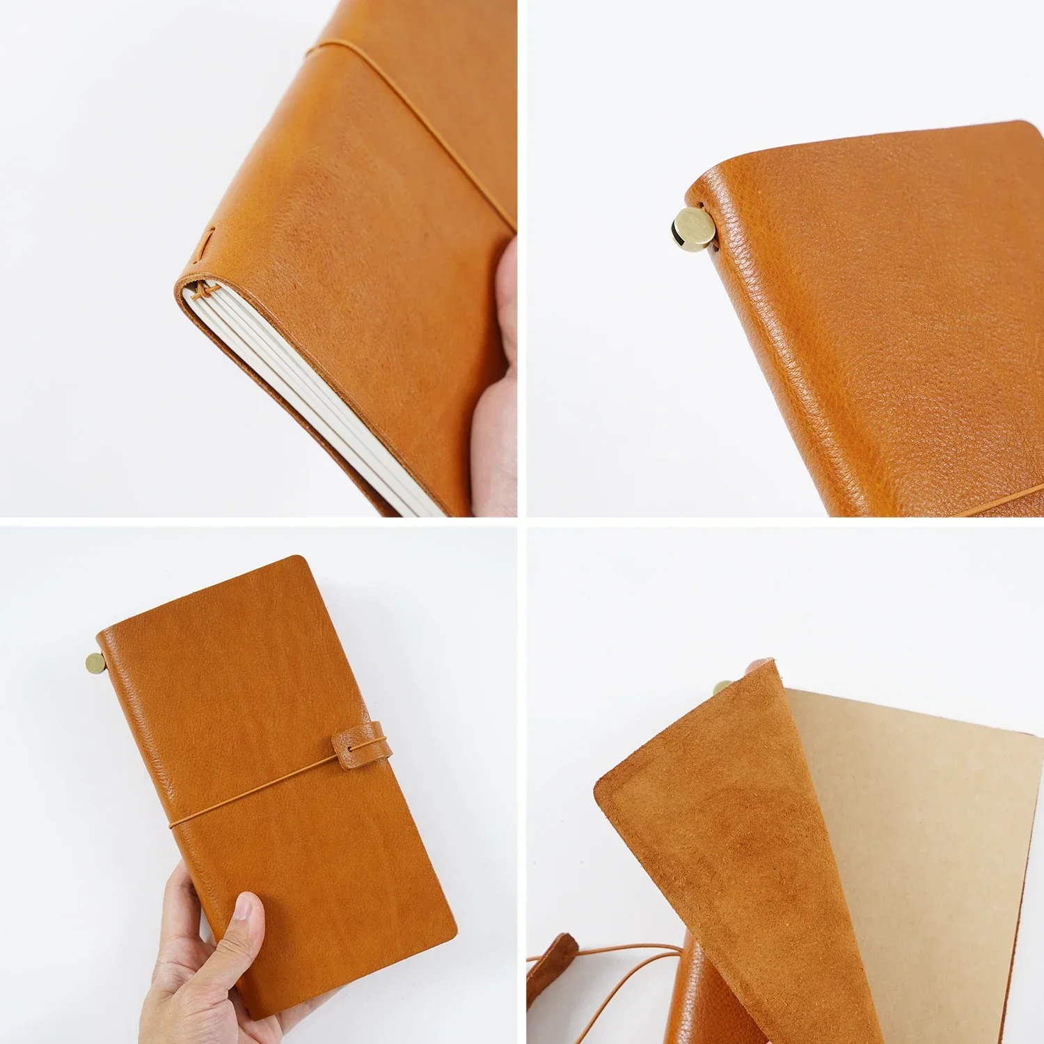 Moterm Compact Series Standard Size Traveler Notebook Full Grain Vegetable Tanned Leather Organizer Diary Sketchbook Planner