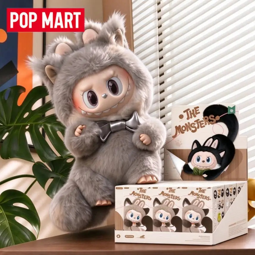 POP MART LABUBU THE MONSTERS Cat Mode On Series Vinyl Plush Pendant Mystery Unbox Bag Ornament Present Gift Set