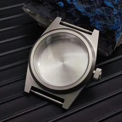 38MM Watch Case Brushed Stainless Steel Case with Sapphire Glass Watch Parts for NH35 Movement 3ATM Waterproof Case