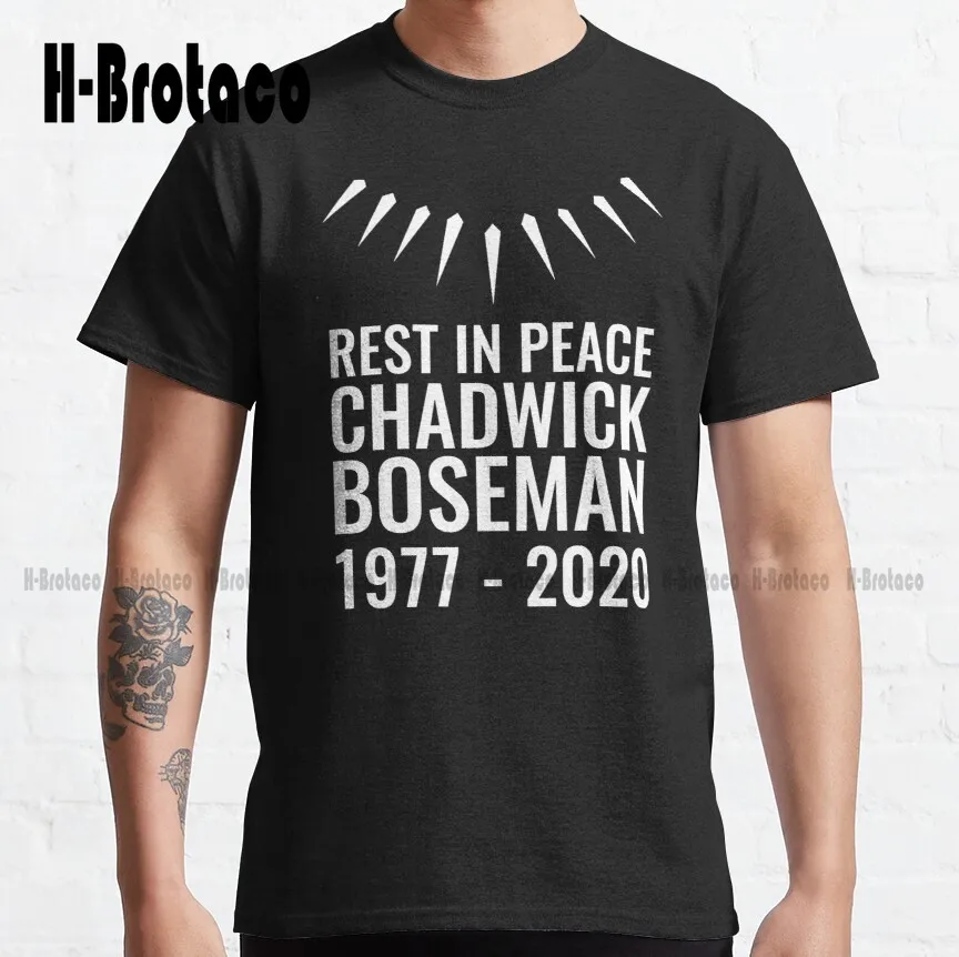 Chadwick Boseman Classic T-Shirt Womens Shirts For Work High Quality Cute Elegant Lovely Kawaii Cartoon Sweet Cotton Tee Shirts