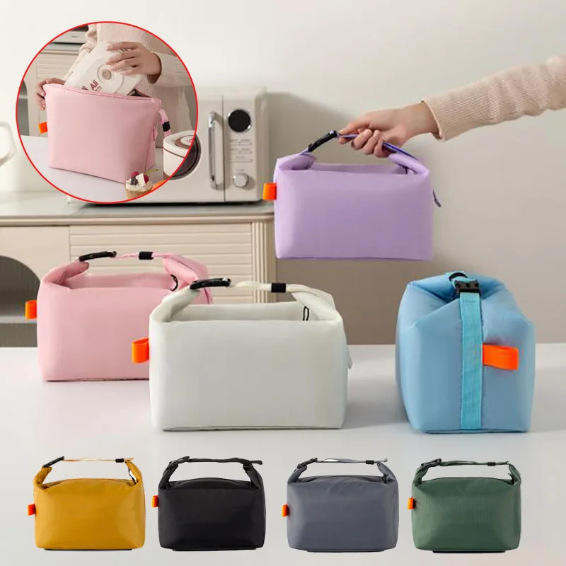 Picnic Handbag Reusable Lunchbox Insulated Bento Lunch Bag Aluminium Foil Liner Lunch Pack Portable Ice Bag for Food Storage