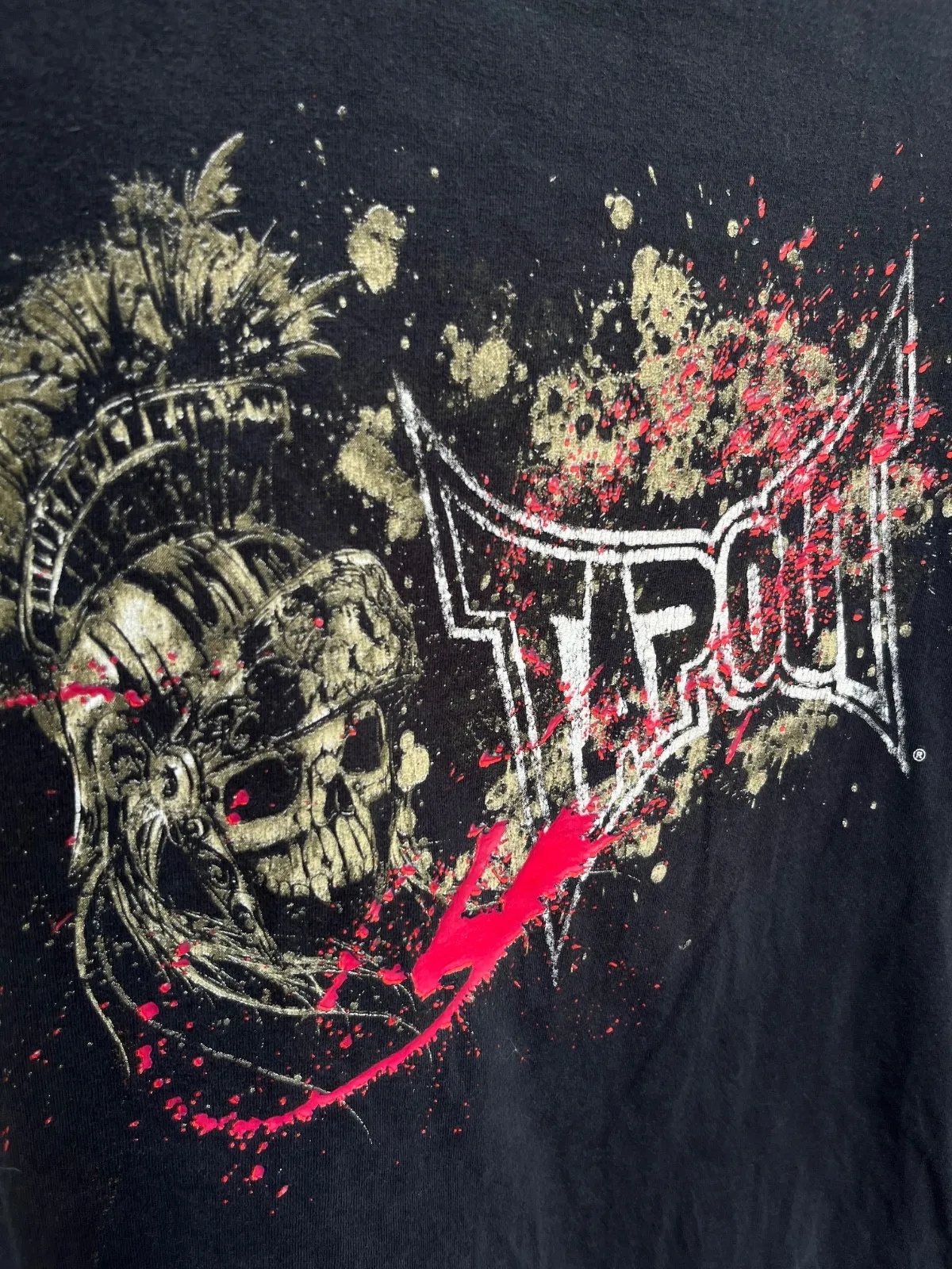 VINTAGE Tapout Skull Graphic Print T-shirt Men Women Short Sleeve Tops USA Y2K 90s Tee Fashion Gothic Streetwear Summer Tee Tops
