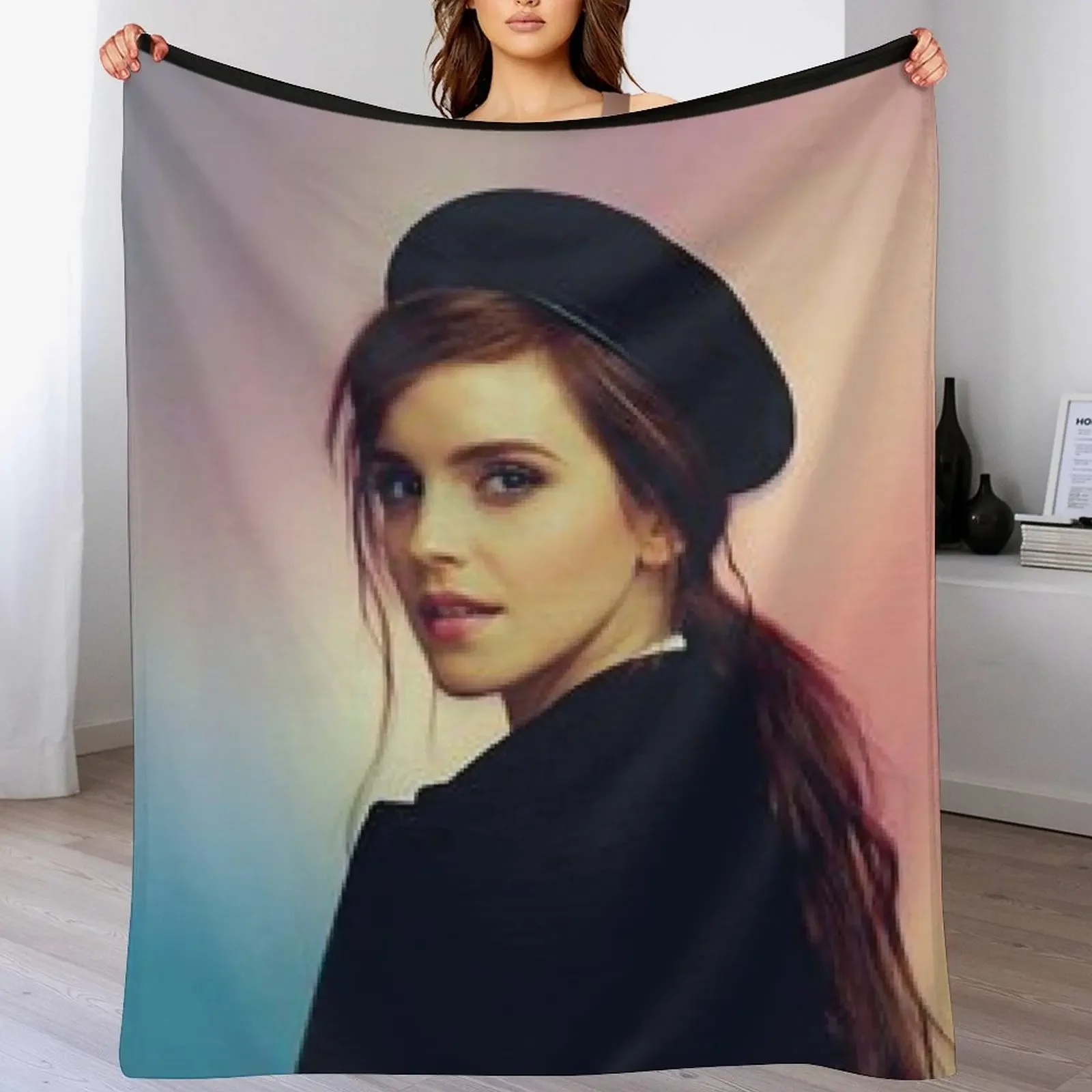 

Emma Watson Throw Blanket Decorative Sofas Moving Soft Big Blankets