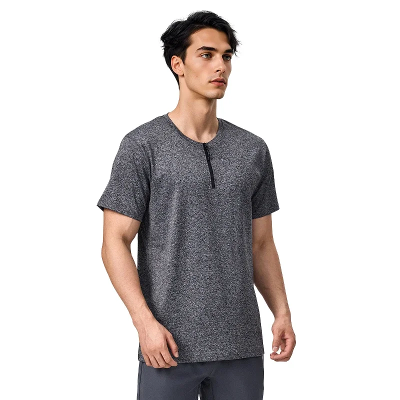 

Sportswear and casual quick-drying T-shirt for men, high-elasticity round-neck, light, breathable, short-sleeved for sports