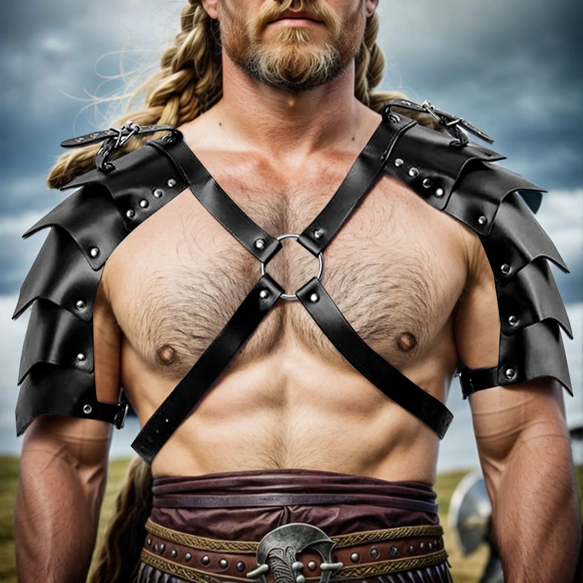 

[Популярная броня викингов] Средневековая броня боевого рыцаря викингов | Ремень-накидка из искусственной кожи через плечо