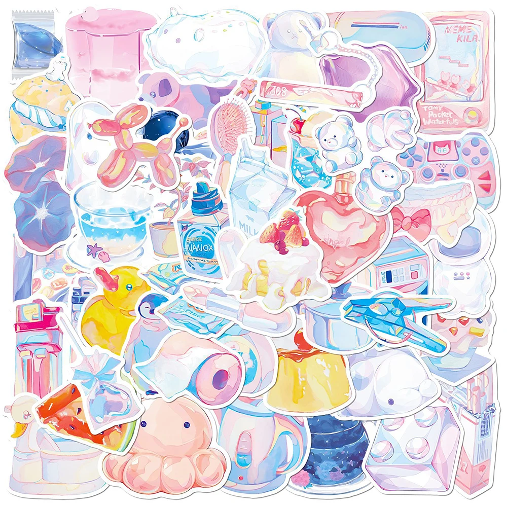 

10/30/50pcs Cute INS Style Small Fresh Stickers Kawaii Girl Gift Decals DIY Skateboard Phone Suitcase Aesthetic Graffiti Sticker