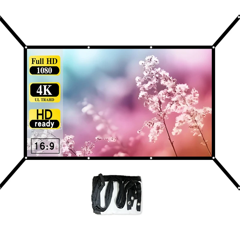 

Extended projector screen 4K high-definition home movie projection screen 60-150 inch movie projector screen 16:9