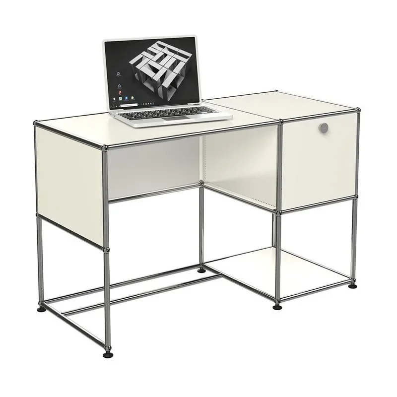 

Module Cabinet Computer DeskMobile Internet Celebrity Study Office Stainless Steel Soild Wood Combination Module Laptop Desk