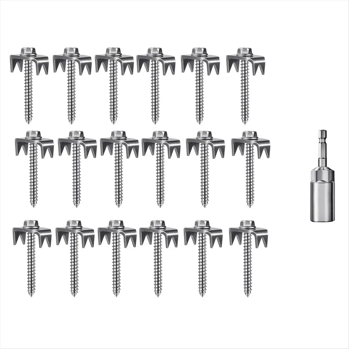 【Limited Offer】Fence Staples, Fence Nails for Softwood, Reusable Wire Fence Staples Screws for Mesh and Woven Fencing, Wire Fixe