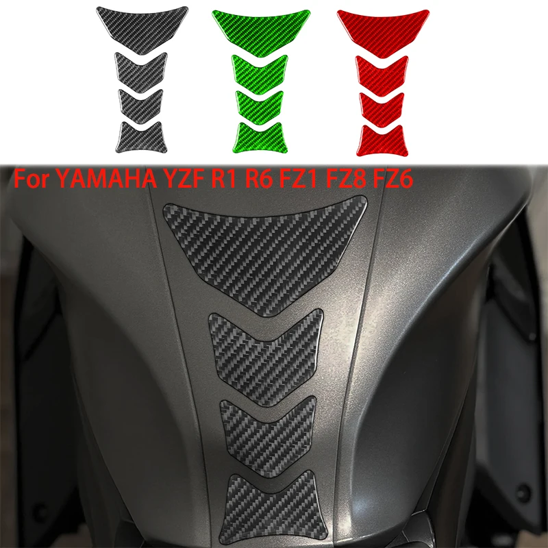 Motorcycle Tank Pad Protector 3D Carbon Fiber Sticker Decal For Yamaha YZF / R1 /R6 /FZ1 /FZ8 /FZ6