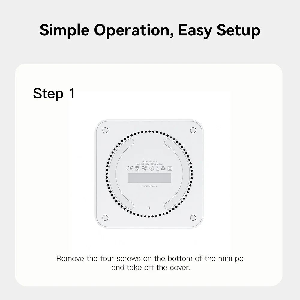 Beelink ME Mini/ Pro NAS Home Storage Intel Twin Lake N150 N95 LPDDR5 4800MHz Windows 11 SSD WiFi6 2.5Lan Mini PC Desk Computer