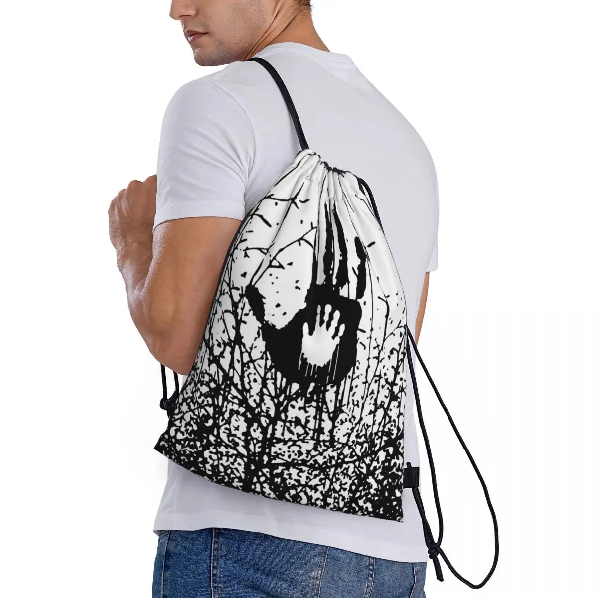 

In The Forest Death Stranding Game For Fans Backpacks Casual Drawstring Bags Sports Bag Book Bags for Man Woman School