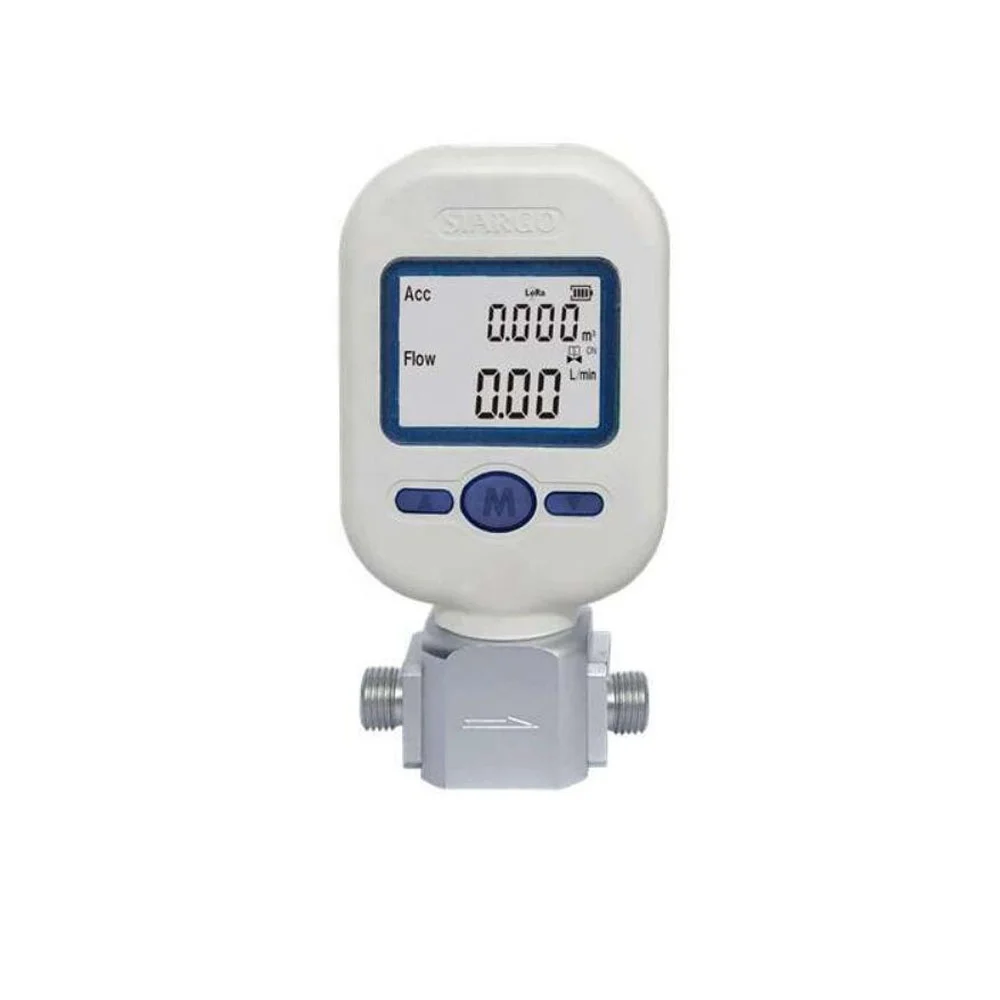 ESMMF5700 series instantaneous flow monitoring sensor , battery powered rs485 output compressed gas flow meter