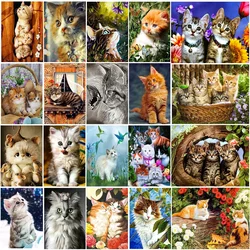 5D Diamond Painting Animal New Series 2023 Cat Cross Stitch Full Square/round Diamond Hand Embroidery Set Home Decoration Gift