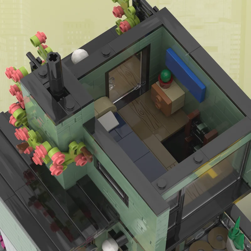 1305 قطعة MOC وسط المدينة لوفت وحدات نموذج اللبنات العمارة هدية الكريسماس تجميع لتقوم بها بنفسك فكرة الطوب الاطفال اللعب عيد ميلاد #2