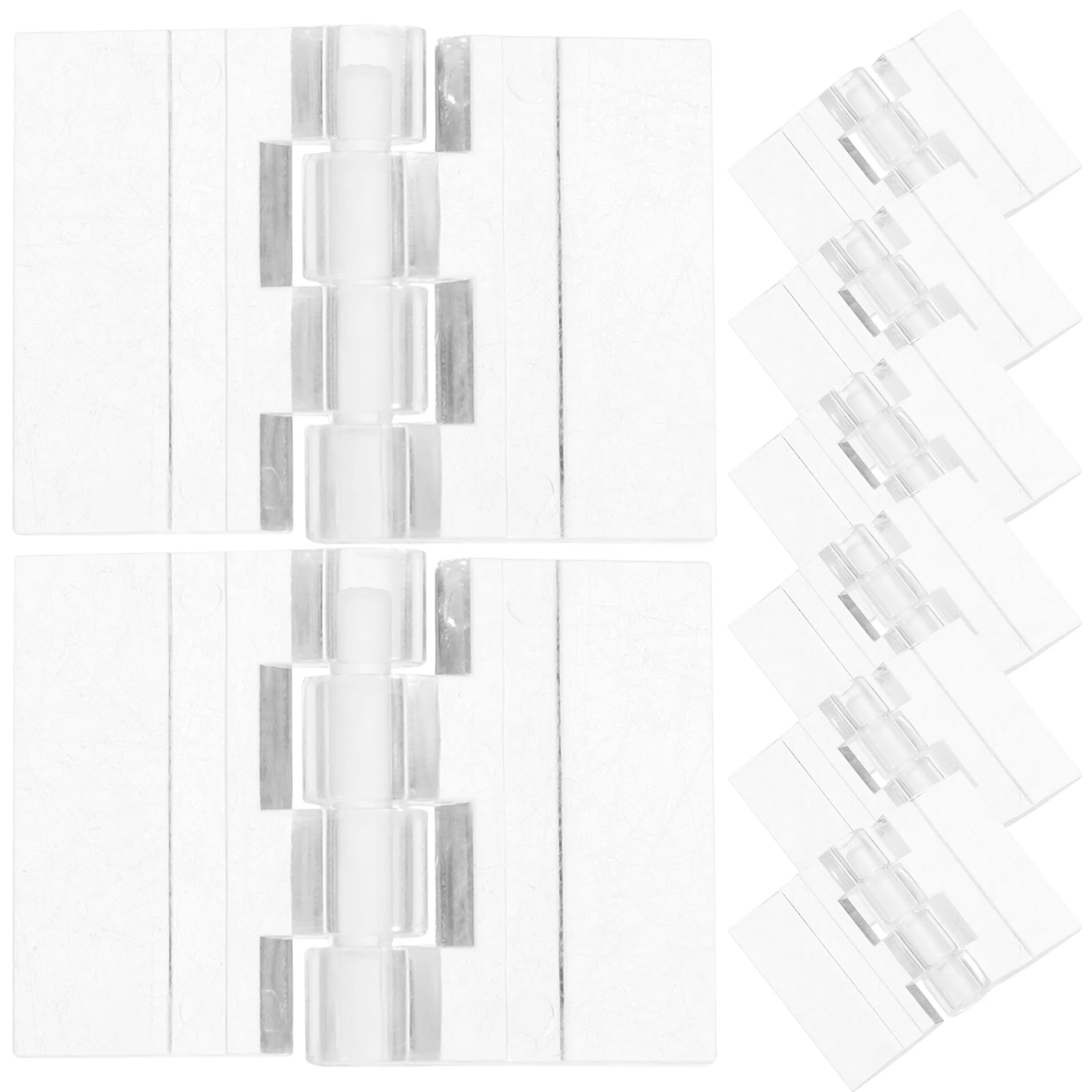 

10 Pcs Acrylic Hinge Small Hinges Folding Door for Cabinet Doors Loose Leaf Transparent