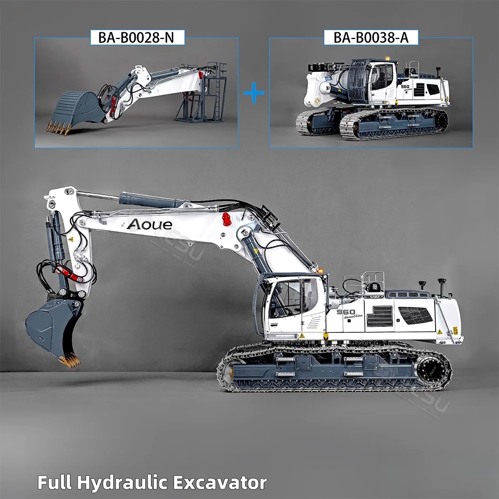 LESU R960 Excavator 1/14 Full Hydraulic RC Excavator Simulation Model Heavy Engineering Machinery Remote Control Car Model Toys