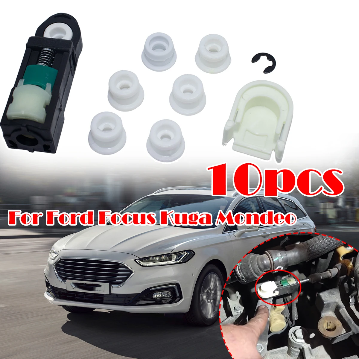 

Gearbox Lever End Linkage Connector For Ford Escape Kuga Fusion Lincoln MZK Shifter Cable Adjuster Body Adapter Selector Buckle