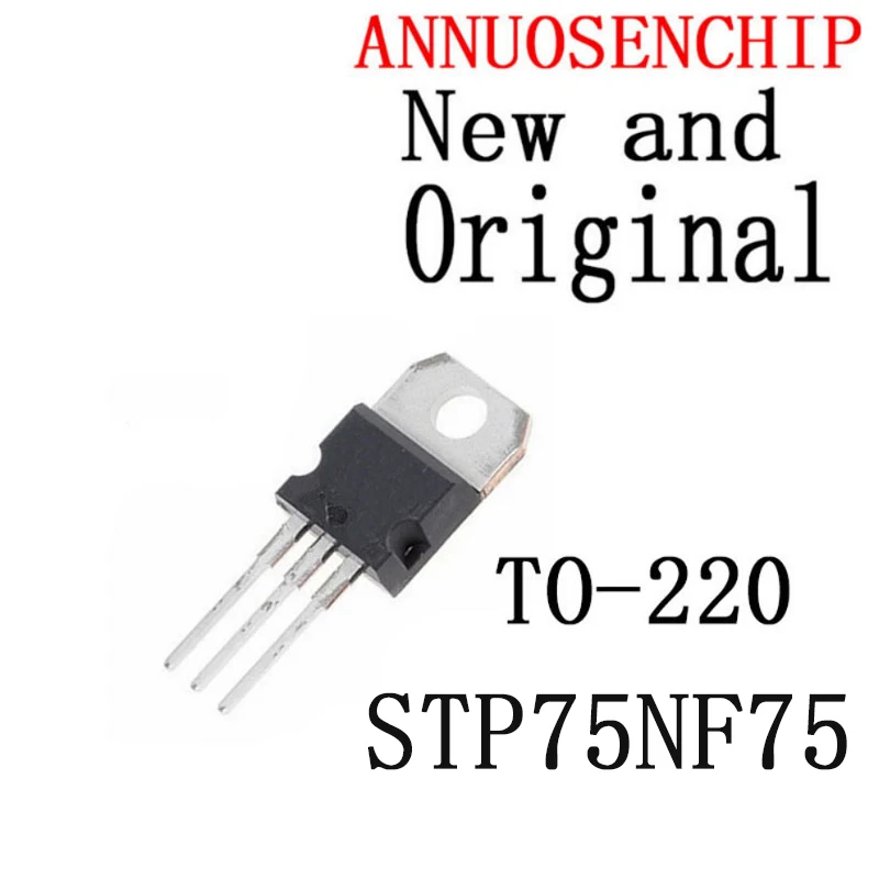10PCS Neue und Original TO-220 P75NF75 TO220 75NF75 MOS FET Transistor STP75NF75
