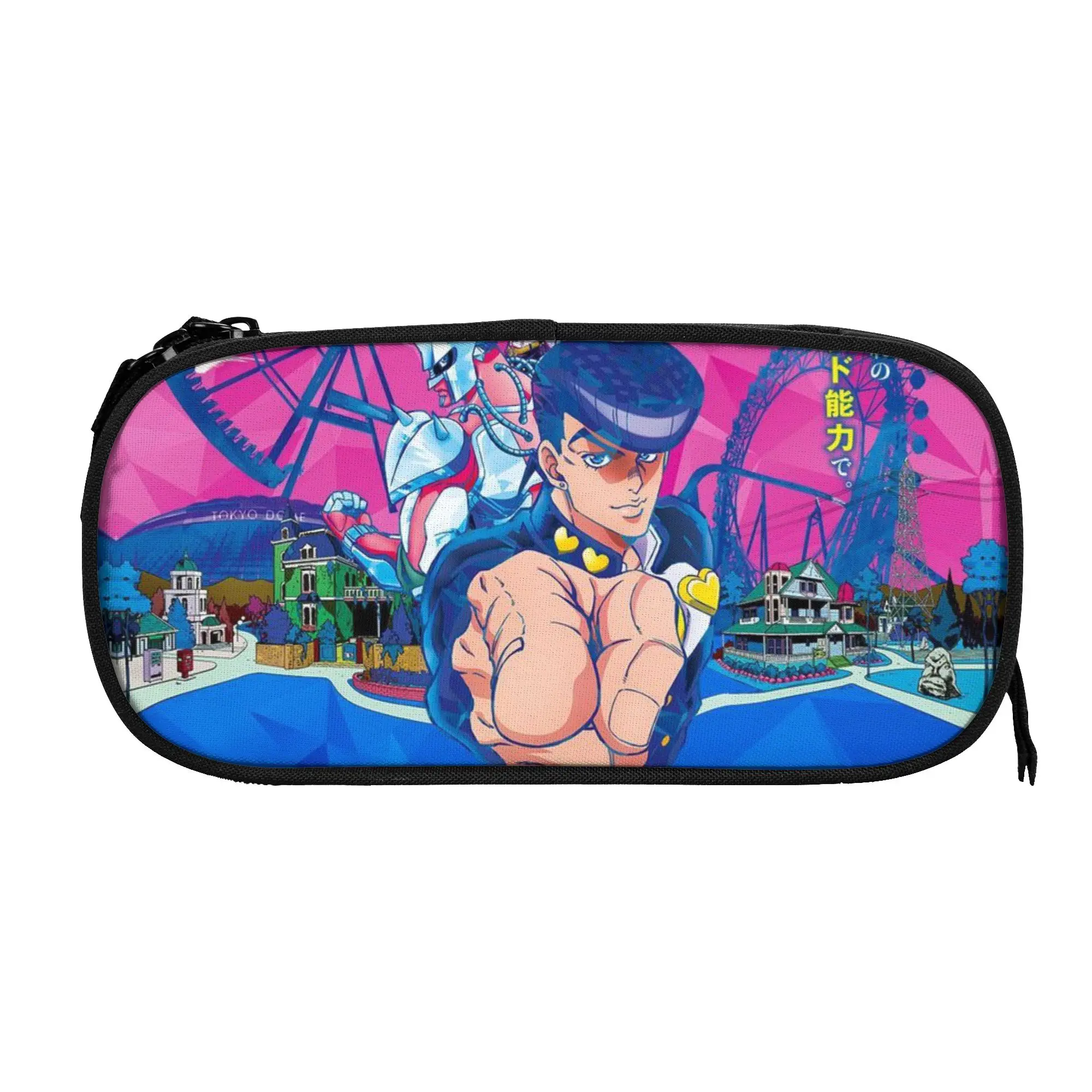 

1 piece Stylish Stylish Anime Legend Pencil Case Boys Pen Bag JoJo's Bizarre Adventure Office Pencil Pouch
