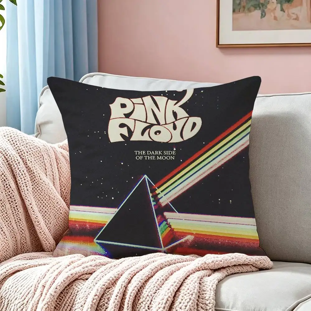 P-Pink F-Floyd Album Covers Pillow Case Square Double-Sided Sofa Cushion Cover Bedroom Bedside Pillow