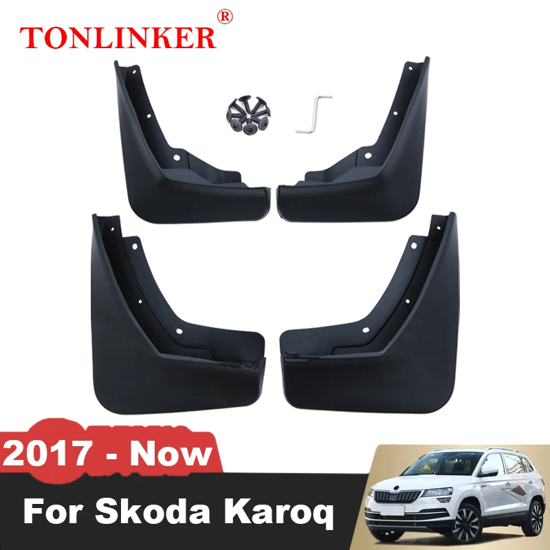 

TONLINKER Mudguard For Skoda Karoq NU7 2017-2019 2020 2021 Mud Flaps Mudguards Splash Guards Fender Mudflaps 4Pcs Car Accesories