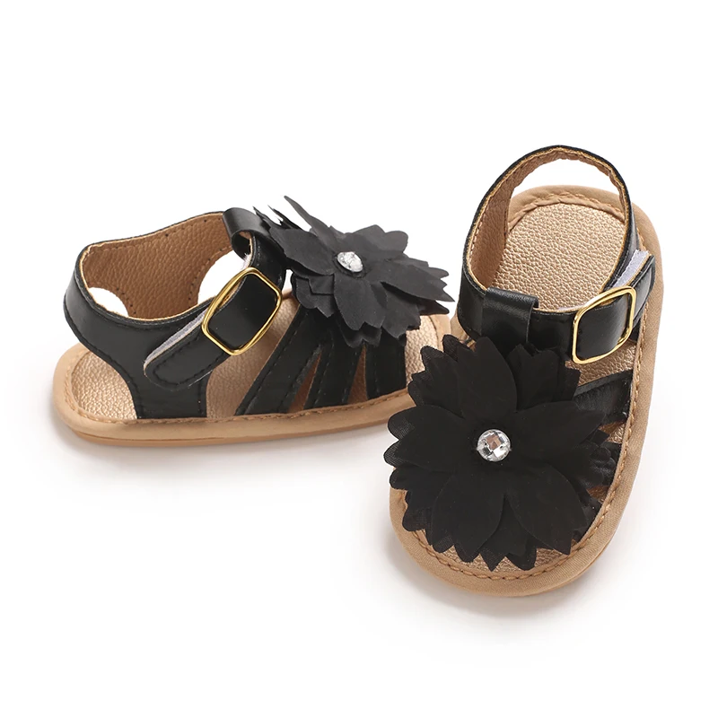 Zomer Baby Sandalen Anti-Slip Rubberen Zolen Baby Schoenen Bloem Baby Schoenen Eerste Paar Ademende Prinses Schoenen Om Te Wandelen