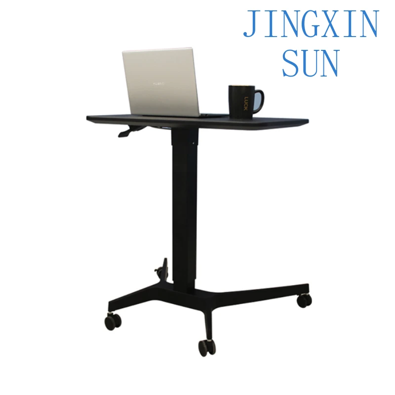 Mobile column lift table standing computer workbench Ergonomic training presentation desk