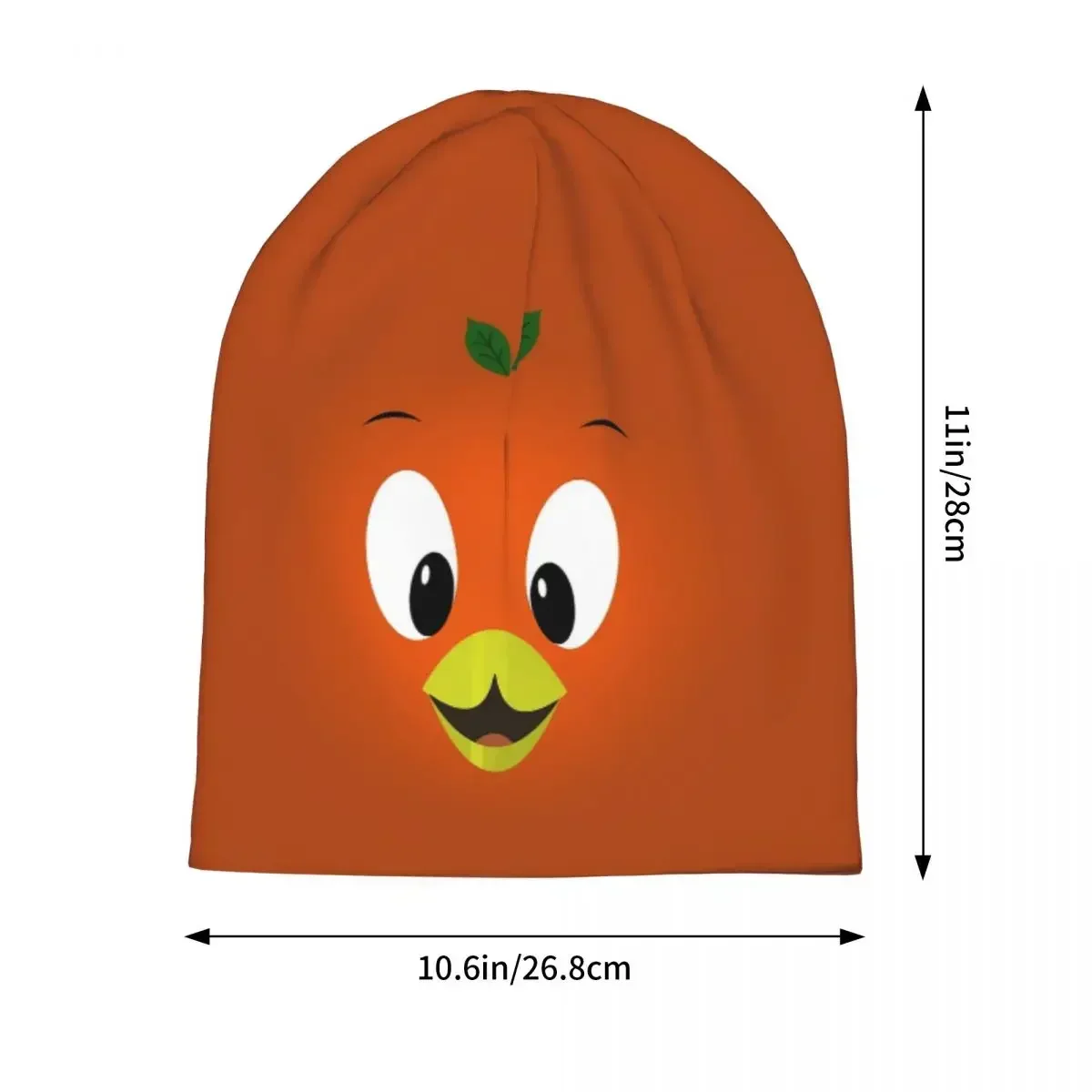 Orange Bird Warm Knitted Cap Hip Hop Bonnet Hat Autumn Winter Outdoor Beanies Hats for Unisex Adult