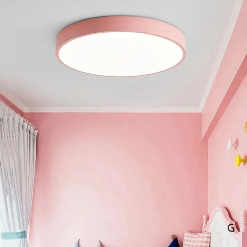 LED Ceiling Light Circular Ceiling Light Minimalist Macaron Design Home Light Living Room Bedroom and Study Decorative Lighting