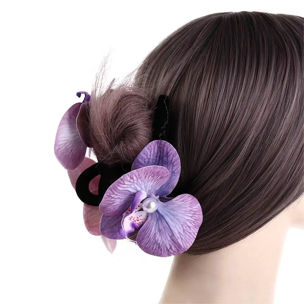 

Flower Shaped Flower Hair Claw Orchid Hair Accessories Flower Shark Clip Claw Clip Hair Ornament Small Hair Clip