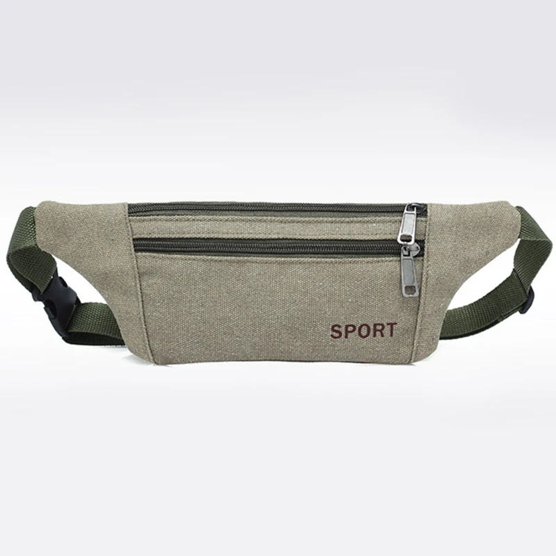 Fanny Pack Running Bags 2024 New Canvas Purse Travel Camping Hiking Pocket Belly Pouch For Phone Coins Women Men Waist Belt Bag