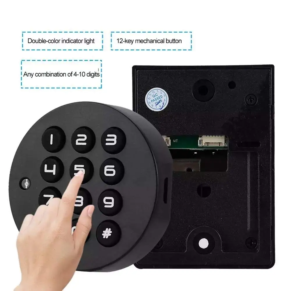 Electronic Cabinet Drawer Lock 4-10 Digits Key Password Lock for Home Mailbox Storage Box Office Furniture Drawer